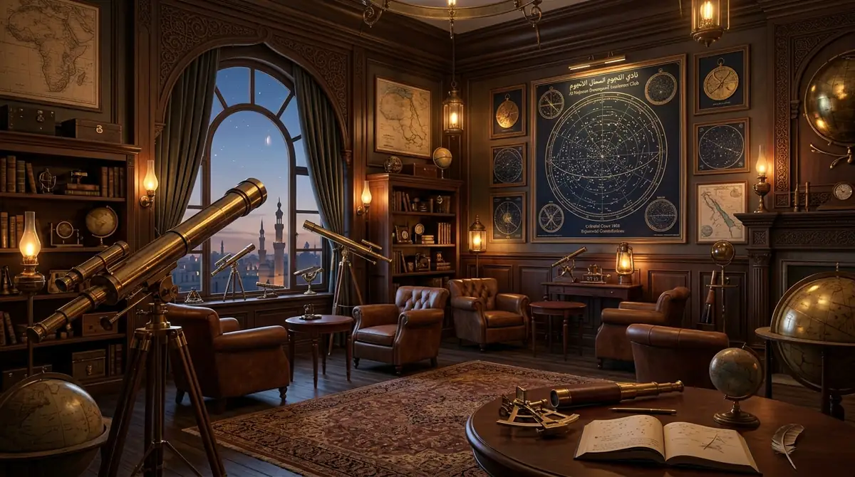 Victorian-era steampunk explorers club