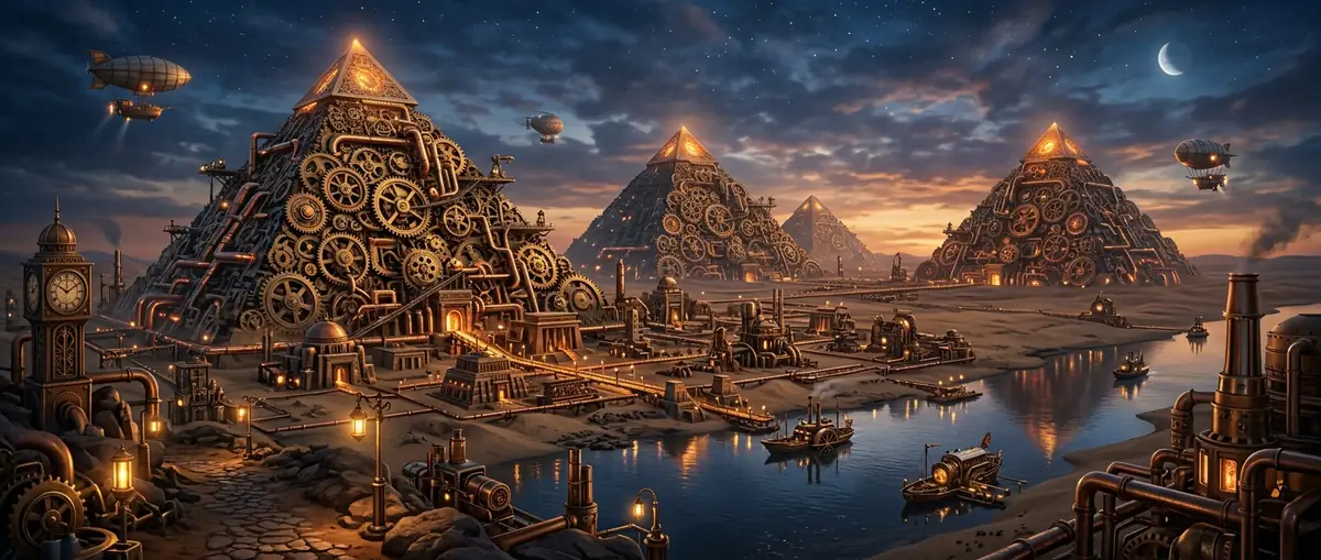 Steampunk Egyptian Pyramids